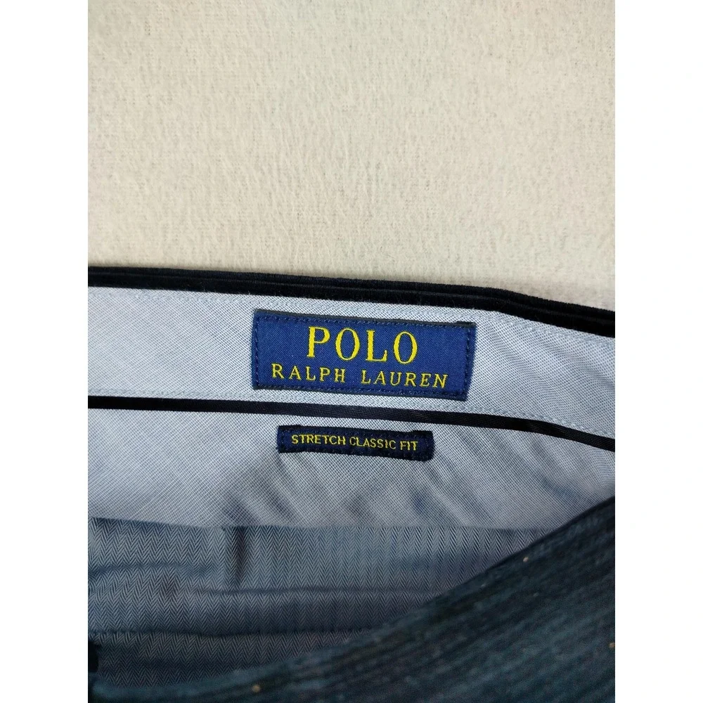 Polo Ralph Lauren Corduroy Pants Mens 36x32 Blue Stretch‎ Classic Fit Old Money
